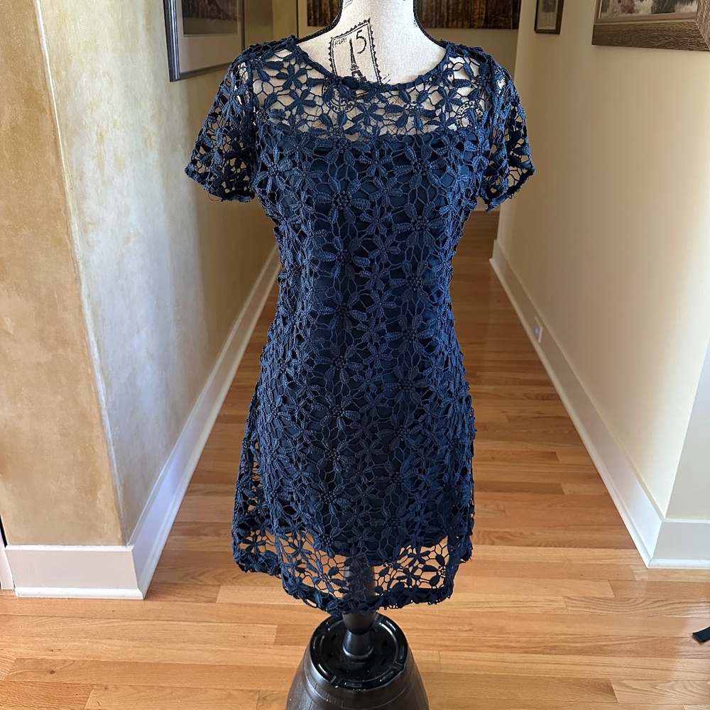 Hollister Dress Short Sleeve Navy Blue Size Small Juniors Size 9